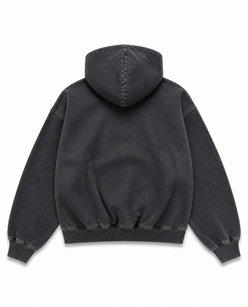 Rogue-Club Acid Wash Zip Hoodie