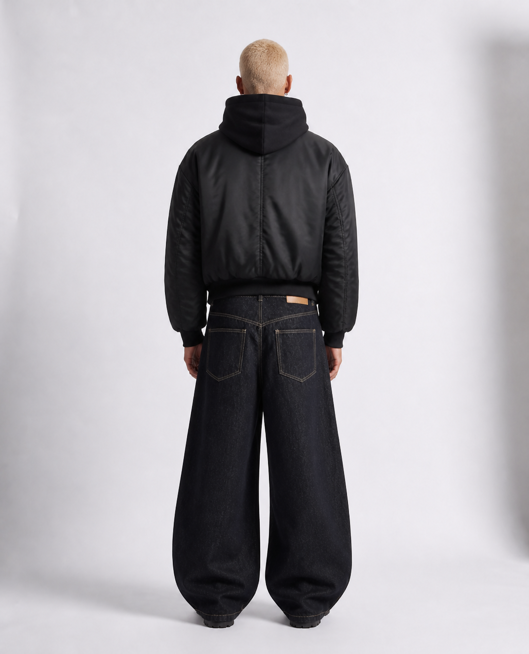 Rogue-Club Buckle Wide Leg Jeans