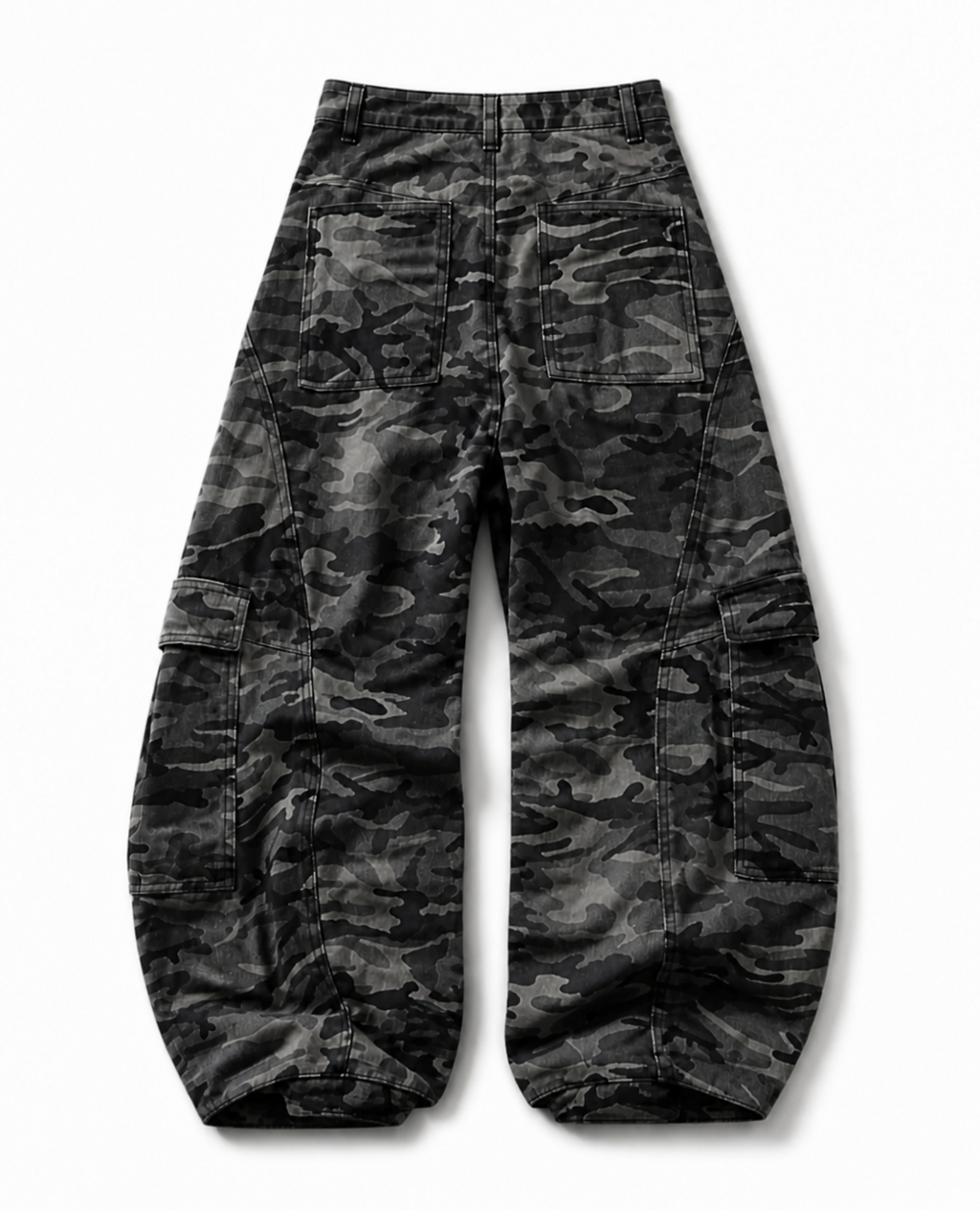 Rogue-Club Camo Wide Leg Cargo Pants