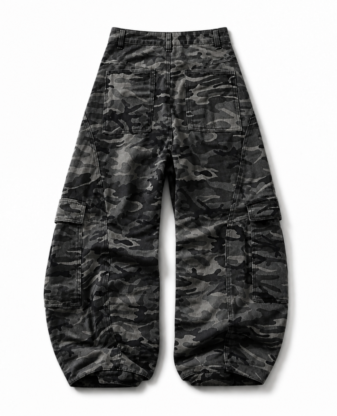Rogue-Club Camo Wide Leg Cargo Pants
