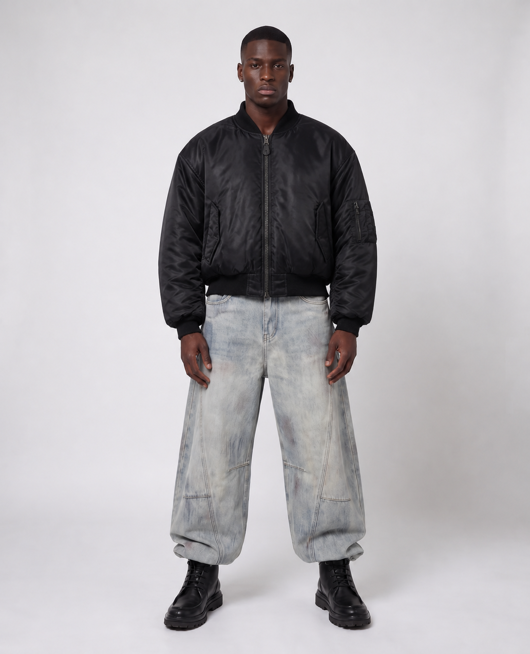 Rogue-Club Cropped Bomber Jacket