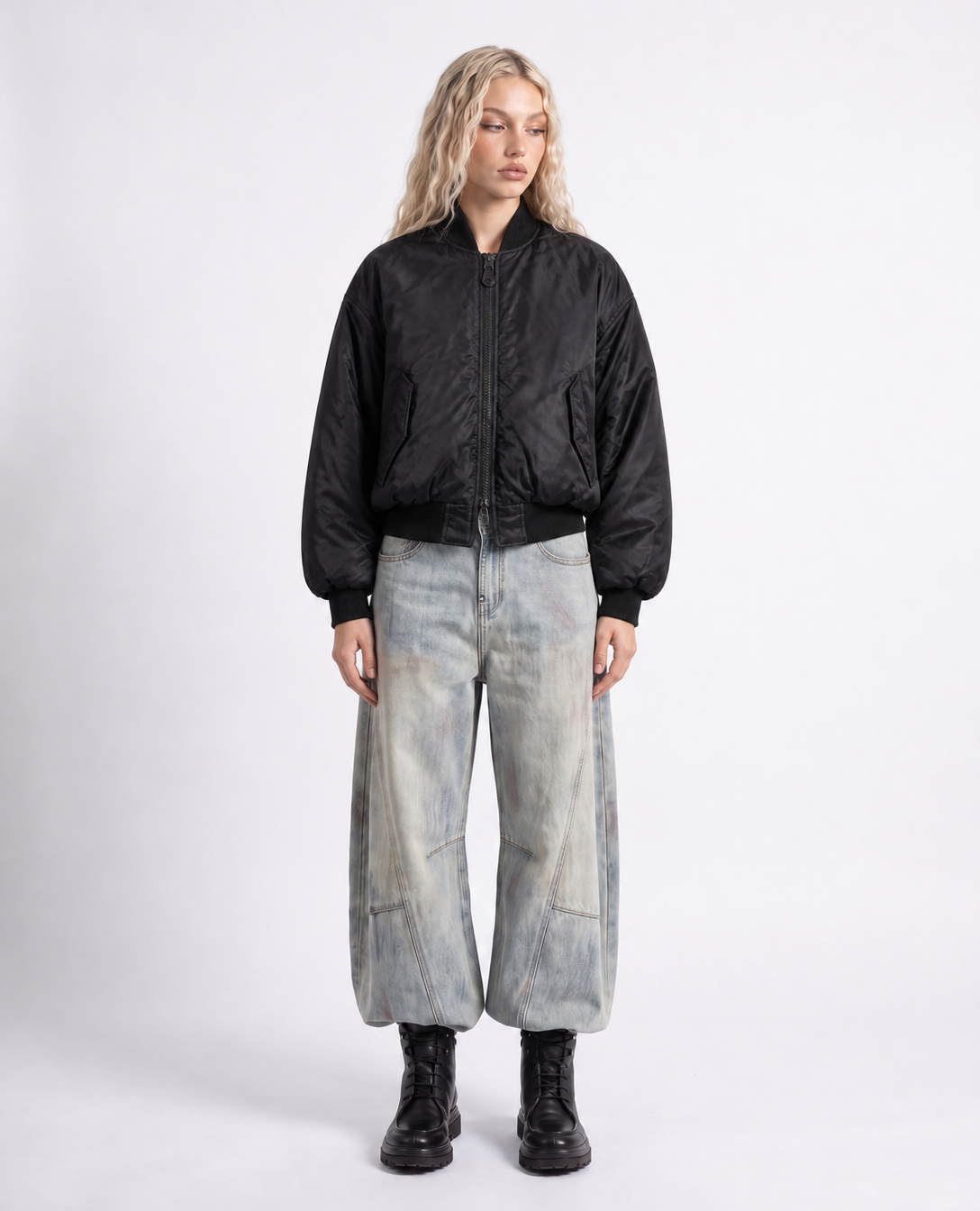 Rogue-Club Cropped Bomber Jacket