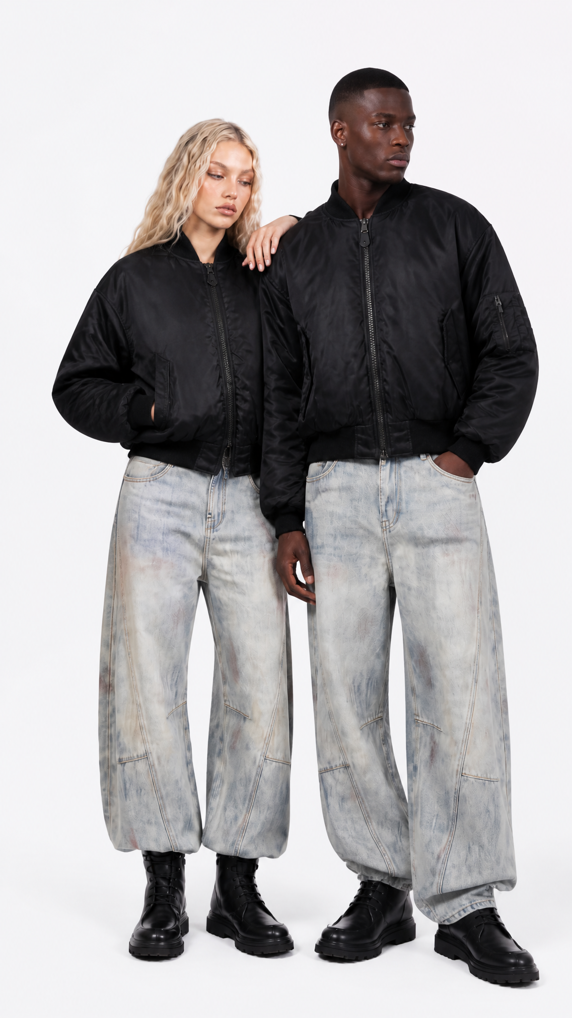 Rogue-Club Cropped Bomber Jacket