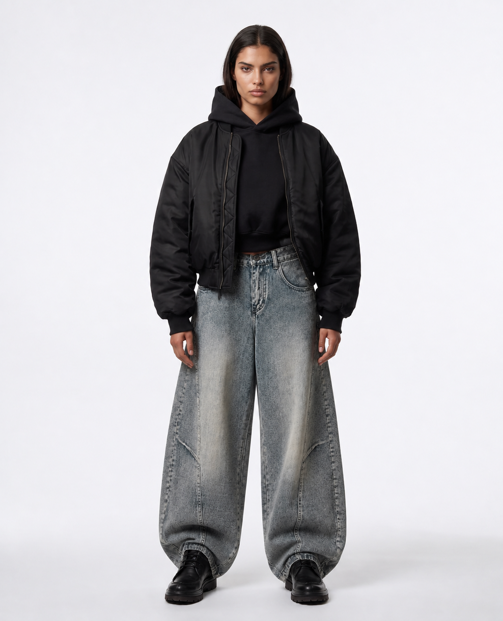 Rogue-Club Curved Wide Leg Jeans