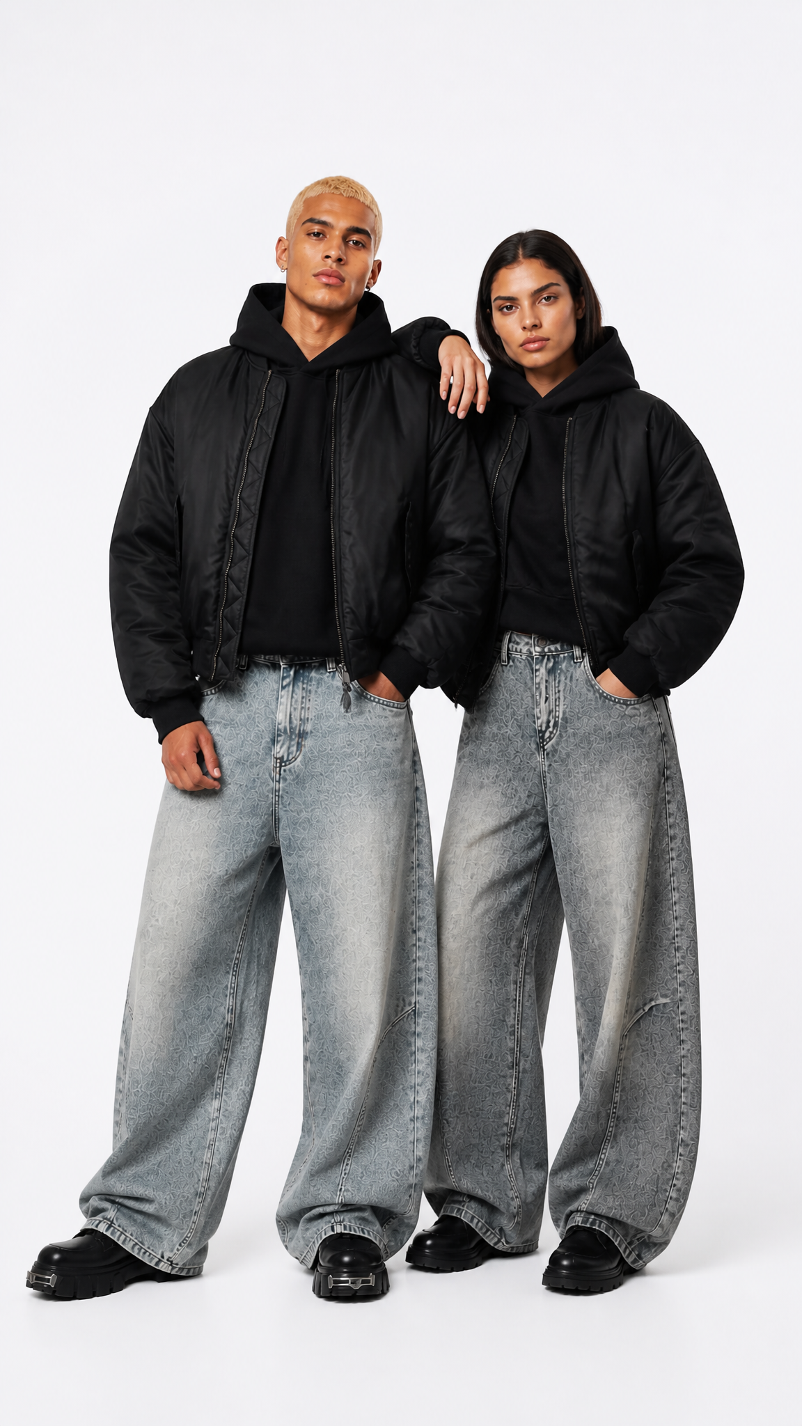 Rogue-Club Curved Wide Leg Jeans
