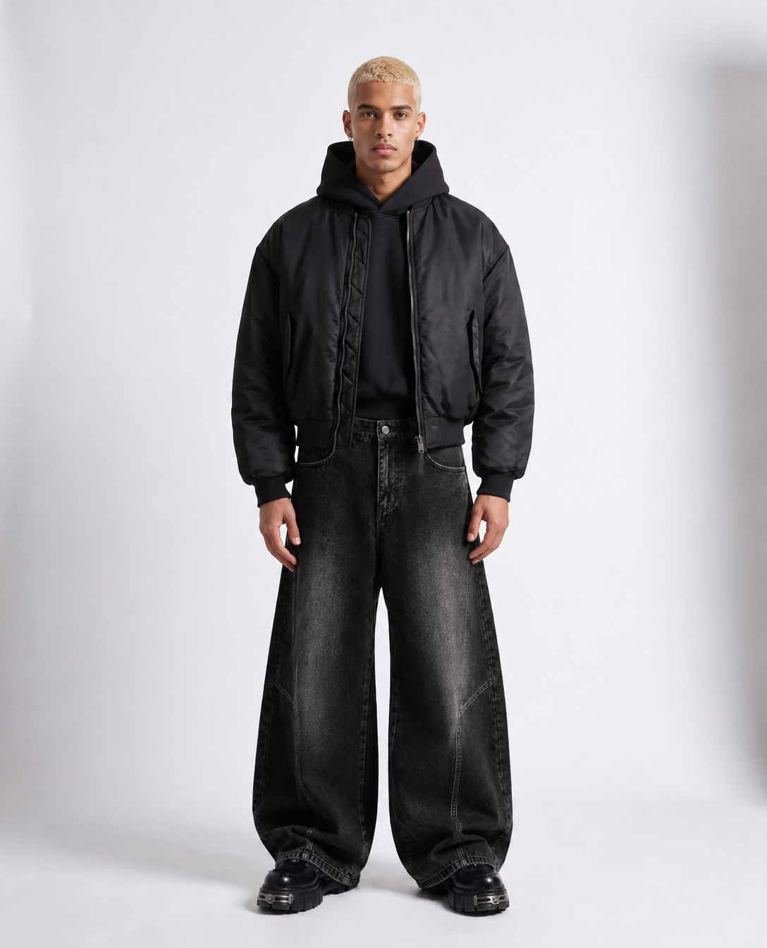 Rogue-Club Curved Wide Leg Jeans