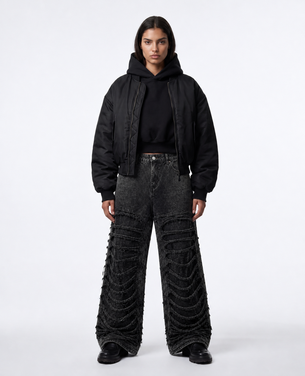 Rogue-Club Distressed Baggy Pants