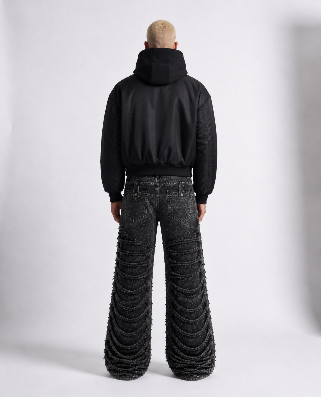 Rogue-Club Distressed Baggy Pants