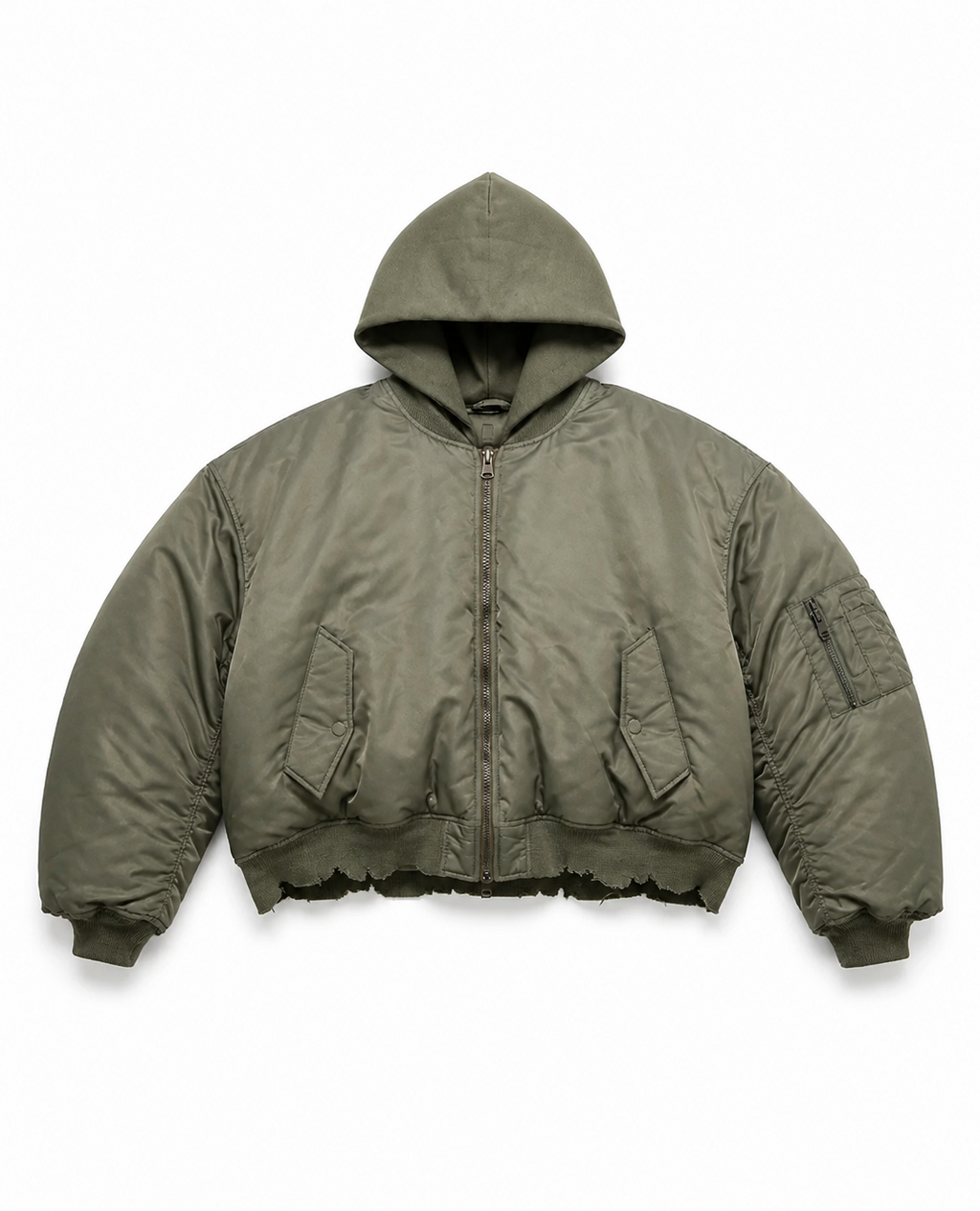 Rogue-Club Distressed Bomber Jacket