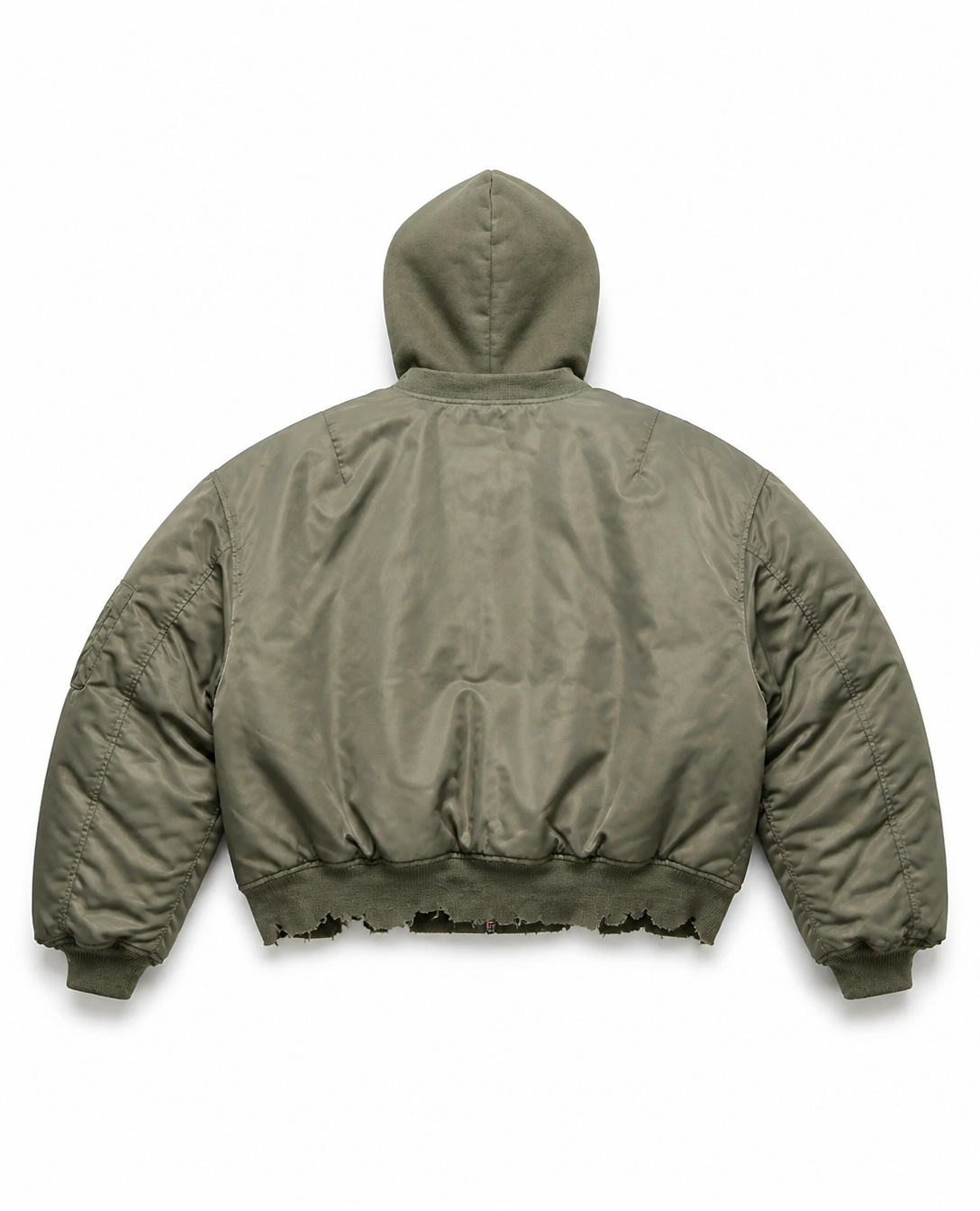 Rogue-Club Distressed Bomber Jacket