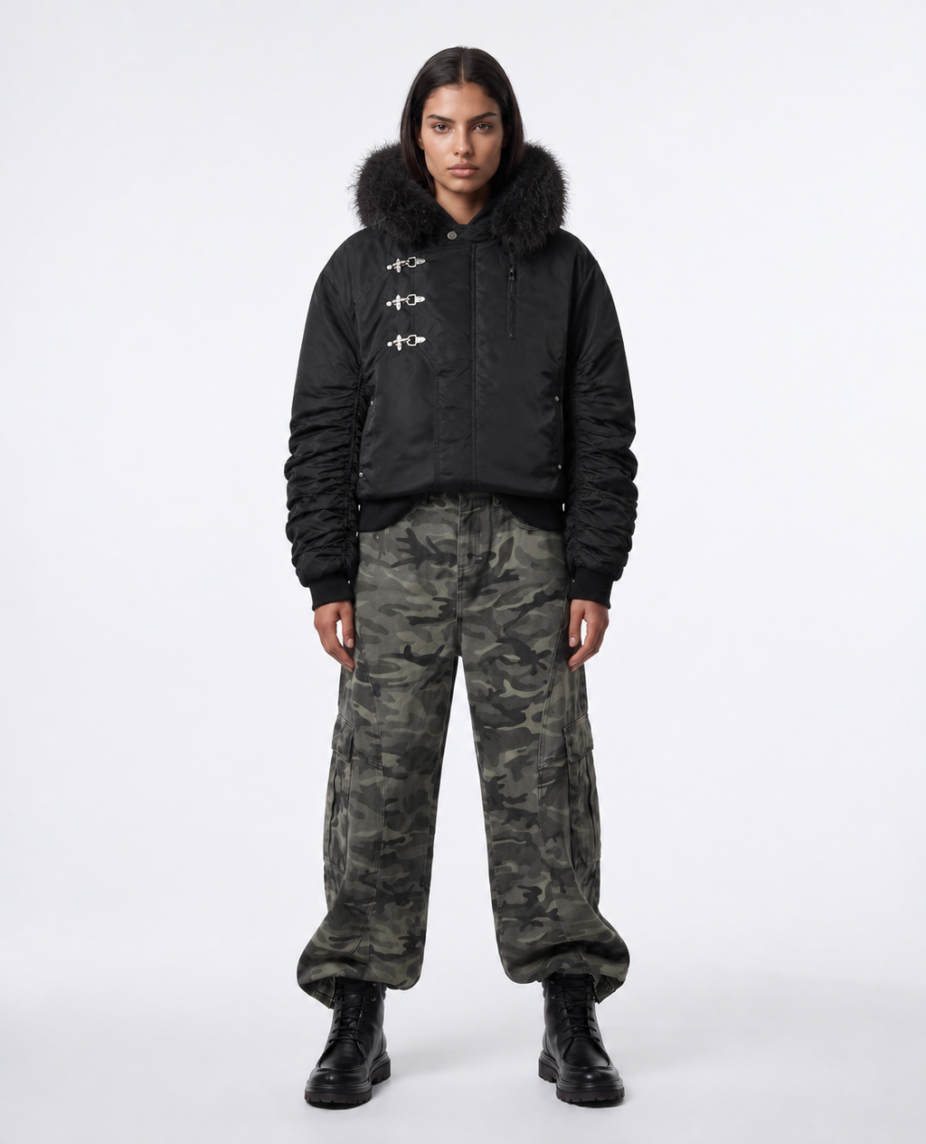 Rogue-Club Fur Bomber Jacket