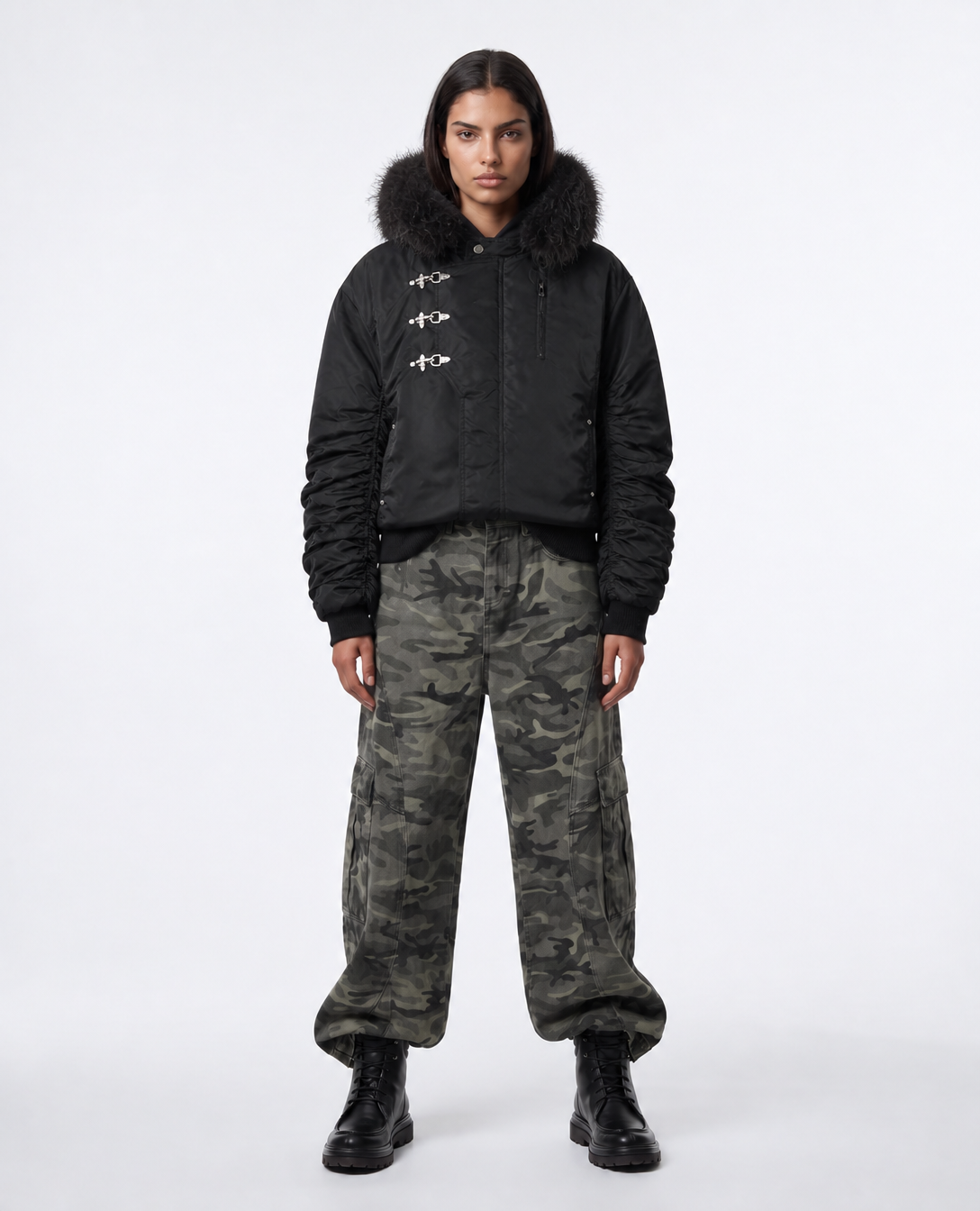 Rogue-Club Fur Bomber Jacket