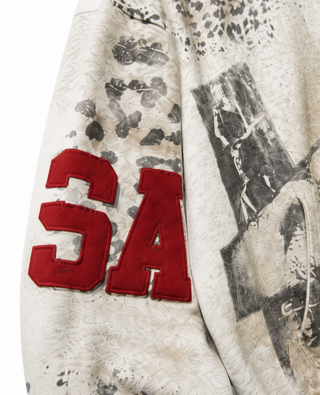 Rogue-Club Leopard Print Zip Hoodie