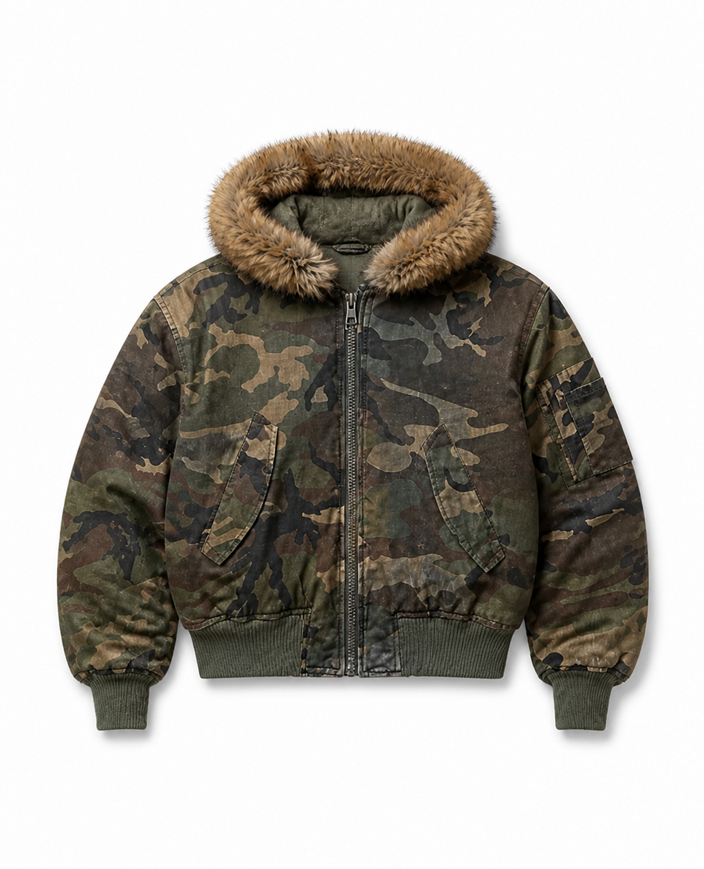 Rogue-Club Reversible Camo Bomber Jacket