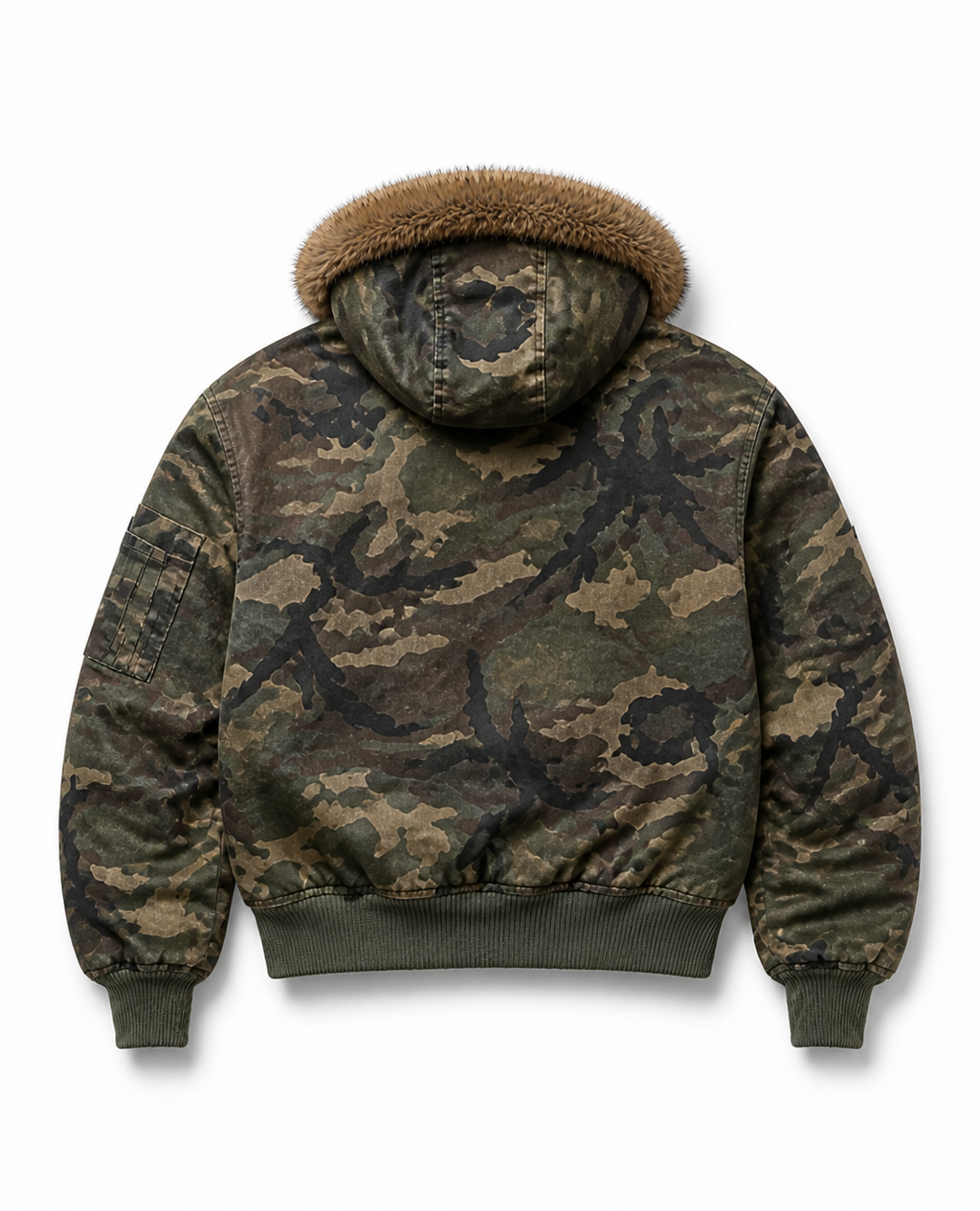 Rogue-Club Reversible Camo Bomber Jacket