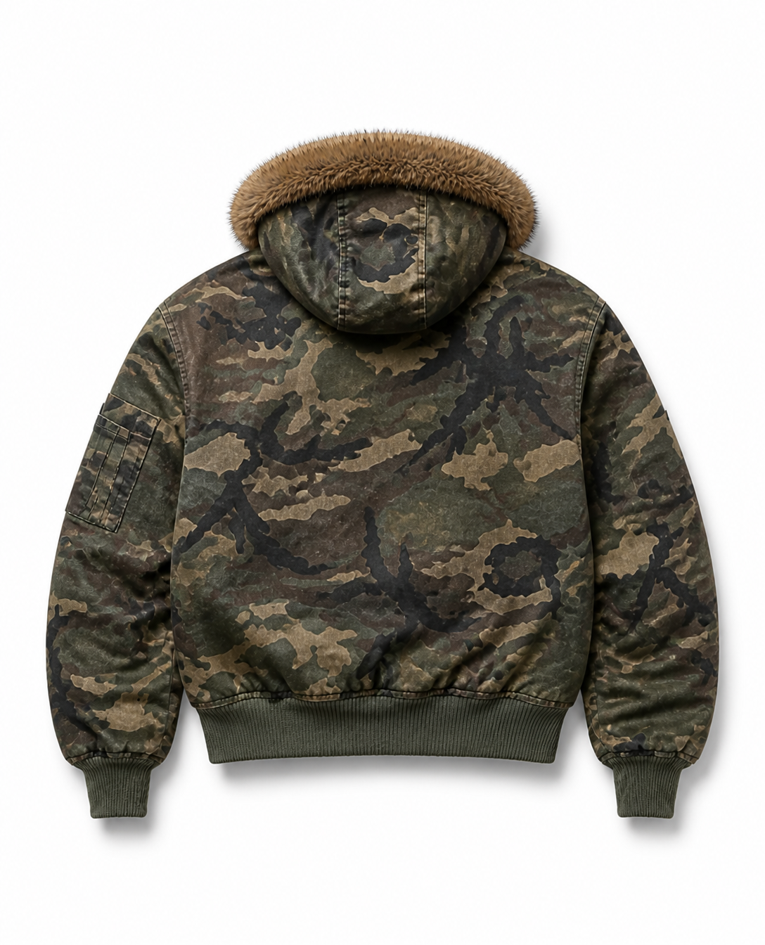 Rogue-Club Reversible Camo Bomber Jacket