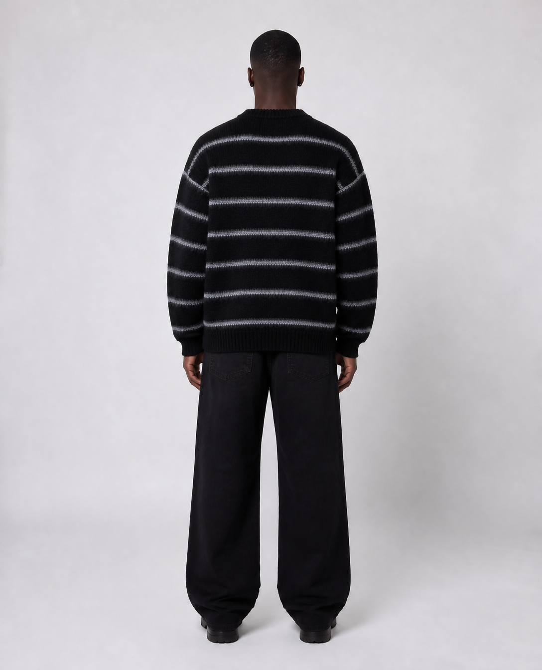 Rogue-Club Striped Knit Sweater