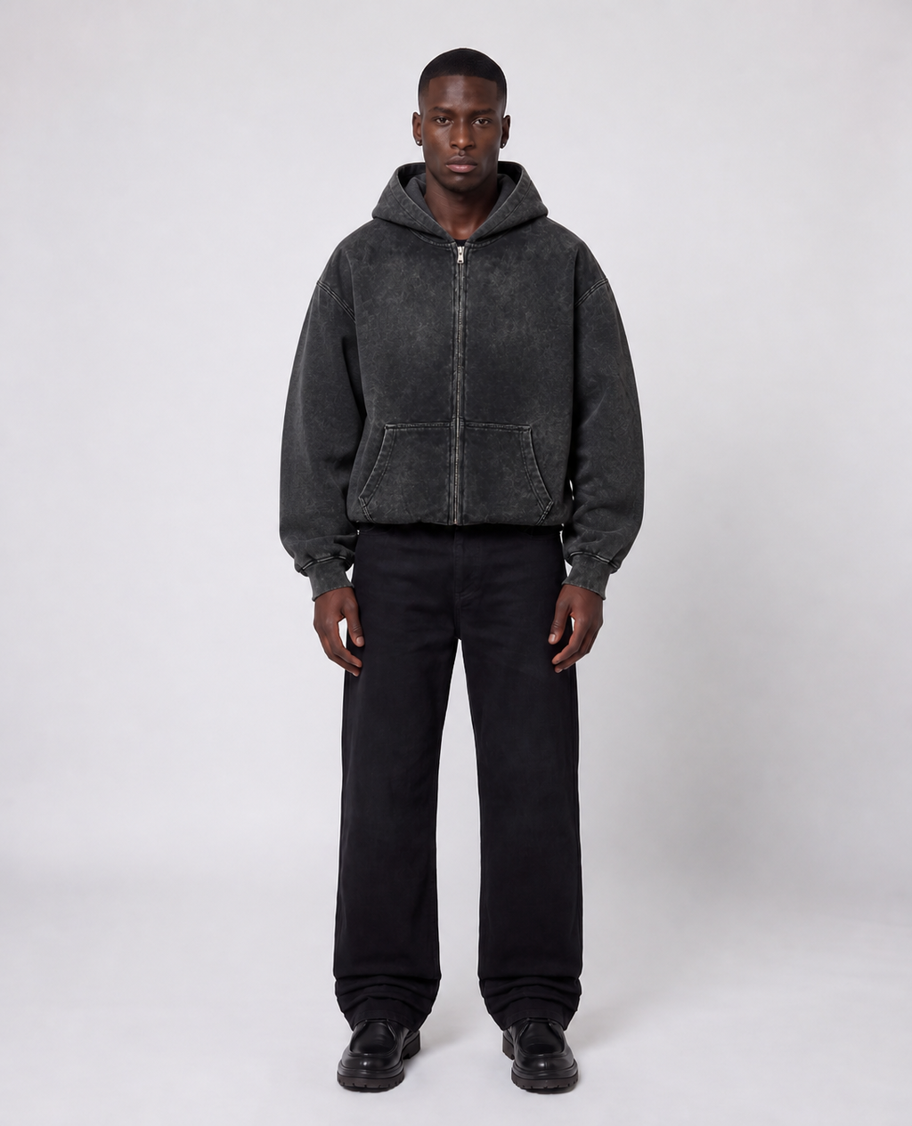 Rogue-Club Washed Zip Hoodie