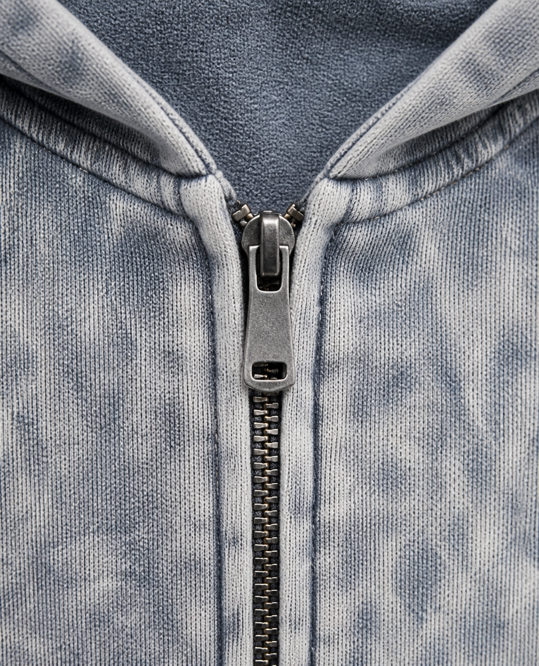 Rogue-Club Washed Zip Hoodie